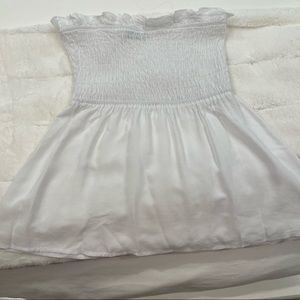 Baby Doll tube top style Flowey top -White